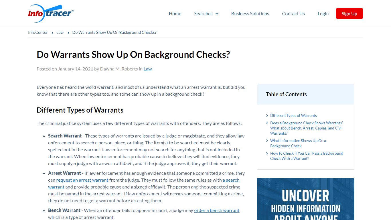 Do All Warrants Show Up On Background Checks? - InfoCenter - InfoTracer